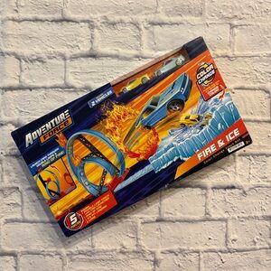 NIB Adventure Force “Fire & Ice” double loop track + 2 cars (5 piece set)